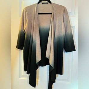 Ombré Cyrus cardigan, soft sand/teal/black.